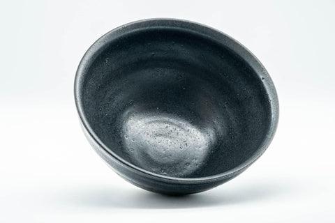Tezumi — Japanese Matcha Bowl - Matte Black Tenmoku-gata Chawan - 350ml — three-quarter view