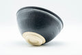 Tezumi — Japanese Matcha Bowl - Matte Black Tenmoku-gata Chawan - 350ml — top-down view of the interior
