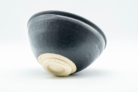 Tezumi — Japanese Matcha Bowl - Matte Black Tenmoku-gata Chawan - 350ml — top-down view of the interior