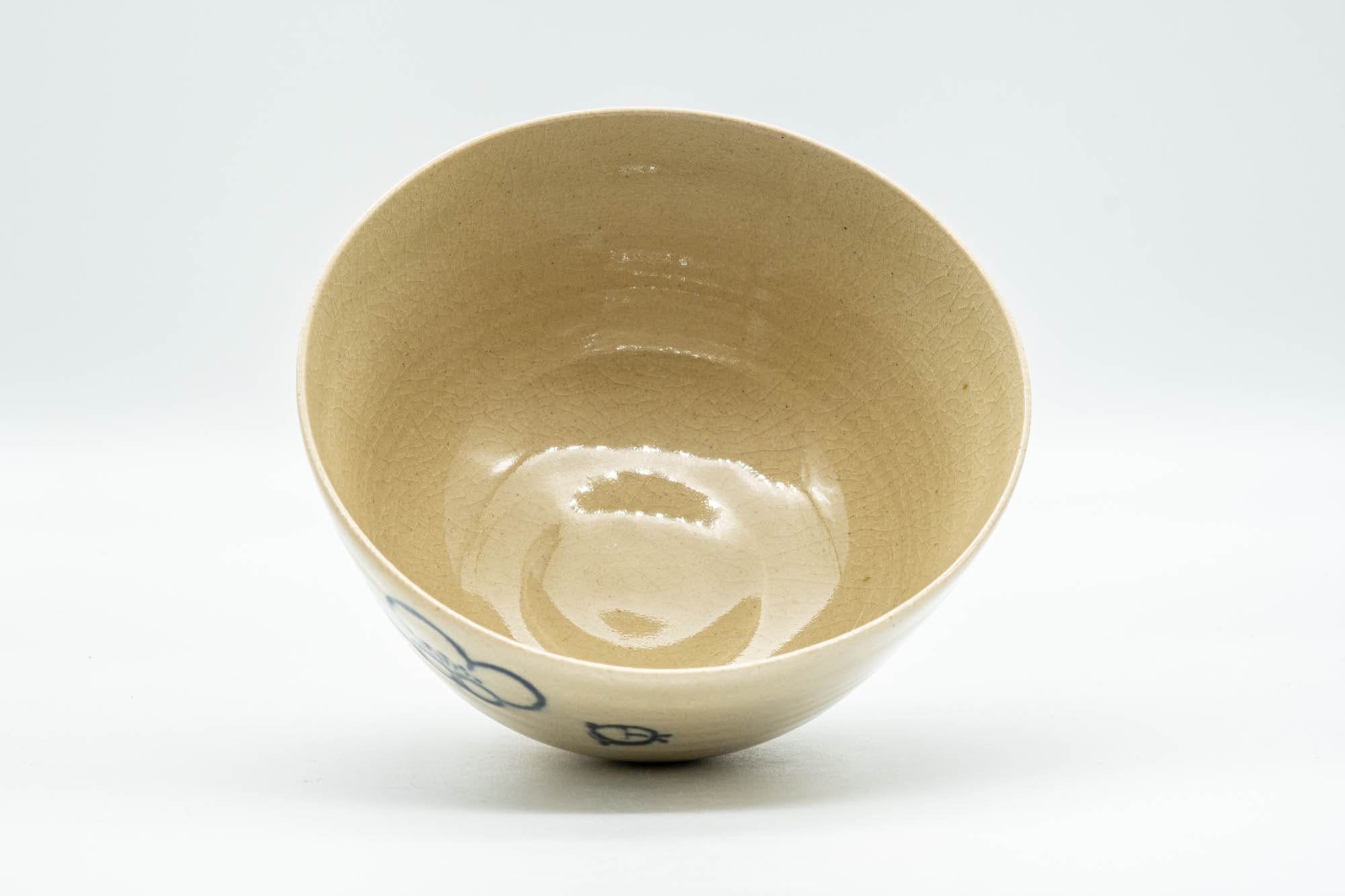 Japanese Matcha Bowl - Floral Painted Kyo-yaki Chawan - 350ml