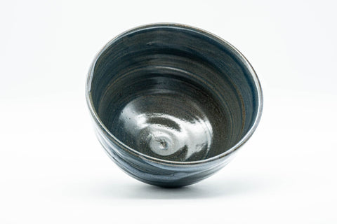 Japanese Matcha Bowl - Deep Blue Glazed Wan-nari Chawan - 350ml