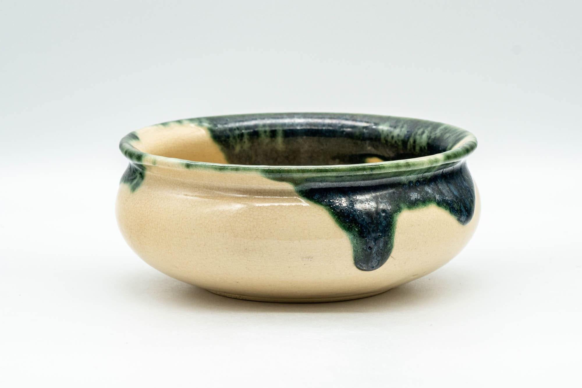 Japanese Kensui - Drip Glazed Oribe-yaki Water Bowl - 350ml - Tezumi