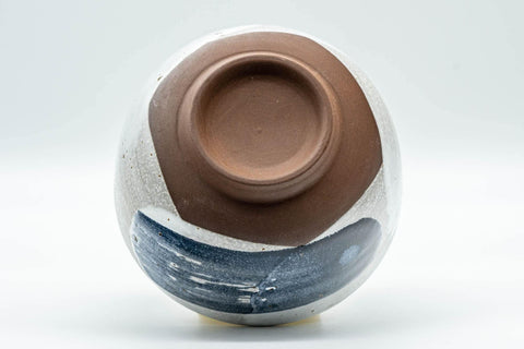 Japanese Matcha Bowl - Blue Hakeme and Grey Glazed Chawan - 350ml - Tezumi