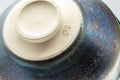 Tezumi — Japanese Matcha Bowl - 三代 北本博 Hiroshi Kitamoto III Tenmoku Glazed Gold Kyo-yaki Chawan - 300ml — closeup of the foot