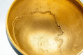 Tezumi — Japanese Matcha Bowl - 三代 北本博 Hiroshi Kitamoto III Tenmoku Glazed Gold Kyo-yaki Chawan - 300ml — inverted showing the foot ring