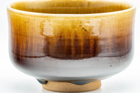 Japanese Matcha Bowl - Orange and Brown Drip-Glazed Chawan - 500ml - Tezumi