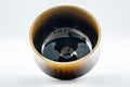 Japanese Matcha Bowl - Orange and Brown Drip-Glazed Chawan - 500ml - Tezumi