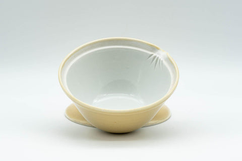 Japanese Shiboridashi - 朝日焼 Asahi-yaki Beige Porcelain Teapot - 100ml - Tezumi