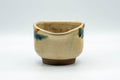 Tezumi — Japanese Katakuchi - Beige and Blue Drip-Glazed Water Cooler - 250ml — top-down view of the interior