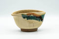 Tezumi — Japanese Katakuchi - Beige and Blue Drip-Glazed Water Cooler - 250ml — three-quarter view