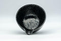Tezumi — Japanese Katakuchi - Brushed Hakeme Water Cooler - 100ml — tipped to show the interior