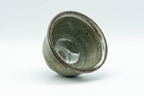Japanese Teacup - Dark Green Hatazori-gata Yunomi - 100ml - Tezumi