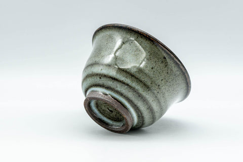 Japanese Teacup - Dark Green Hatazori-gata Yunomi - 100ml - Tezumi