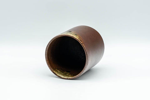 Japanese Teacup - Stoneware Shigaraki-yaki Yunomi - 190ml - angled view looking down into the cup interior