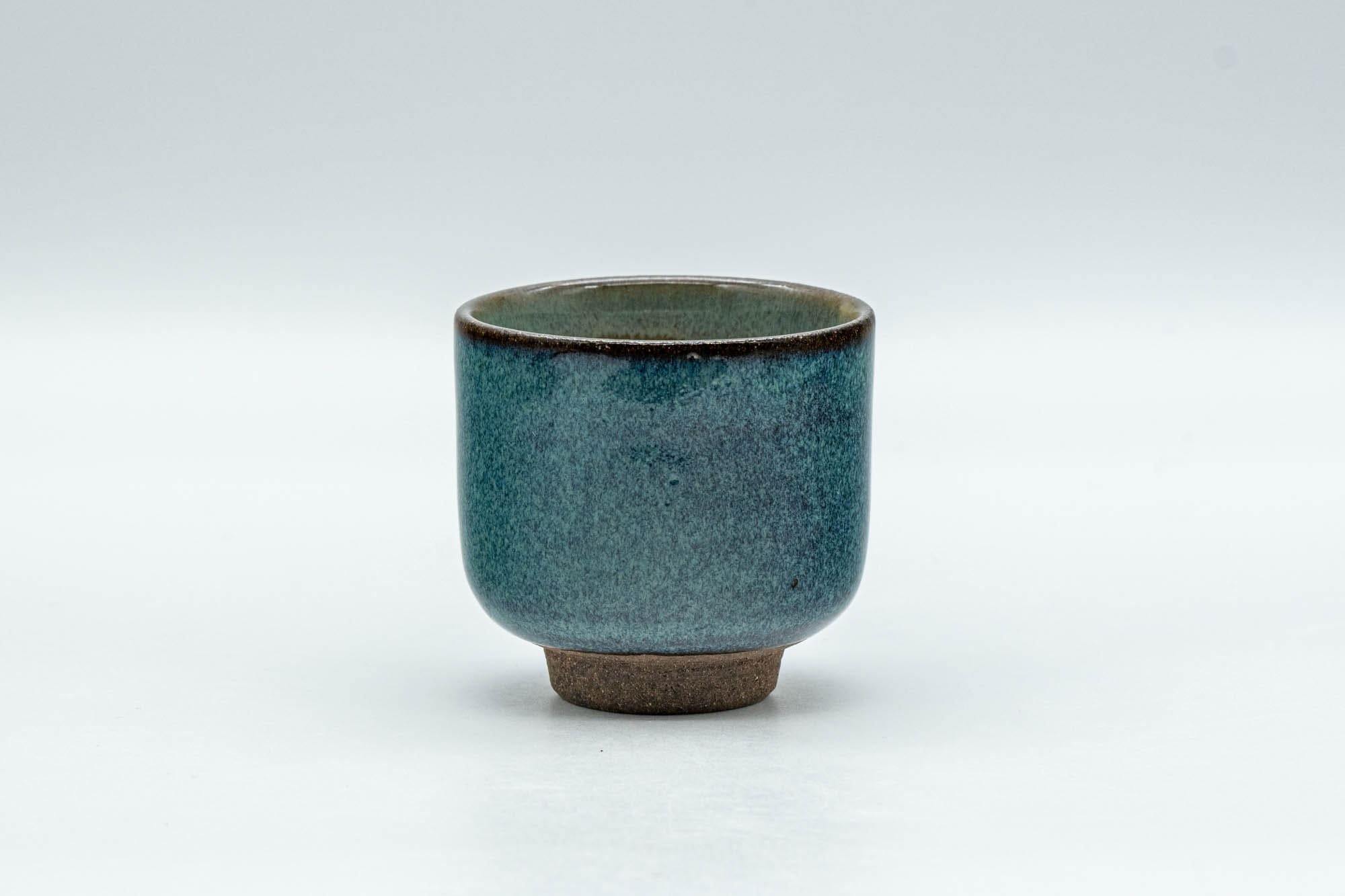 Japanese Teacup - Turquoise Blue Hare's Fur Glazed Guinomi - 40ml - Tezumi
