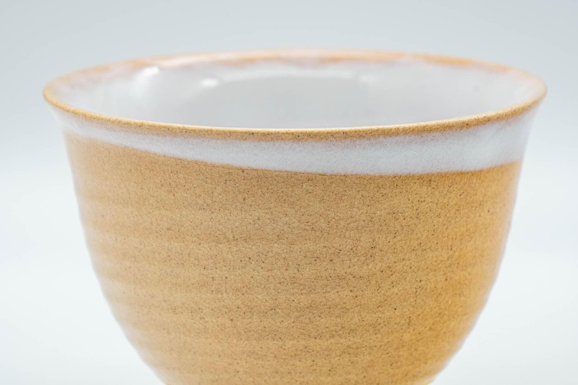 Japanese Teacup - White Glazed Hagi-yaki Yunomi - 130ml
