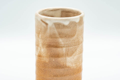 Tezumi — Japanese Teacup - Tsutsu-gata Hagi-yaki Yunomi - 85ml — inverted showing the foot ring