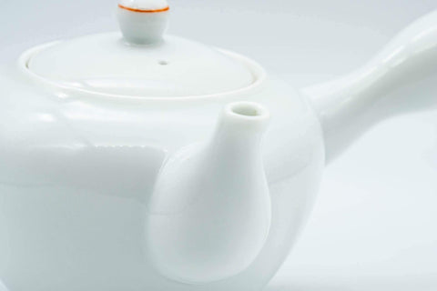 Japanese Kyusu - Persimmon Porcelain Arita-yaki Debeso Teapot  - 300ml - Tezumi