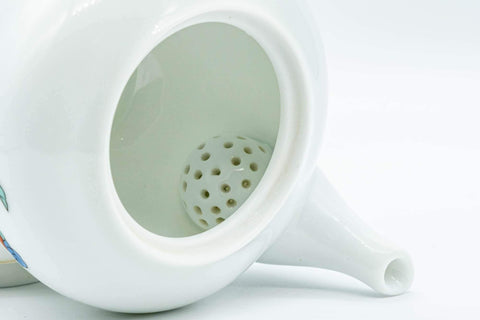 Japanese Kyusu - Persimmon Porcelain Arita-yaki Debeso Teapot  - 300ml - Tezumi