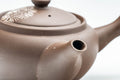 Tezumi — Japanese Kyusu - Brown and White Bamboo Teapot - 375ml — closeup of the decoration