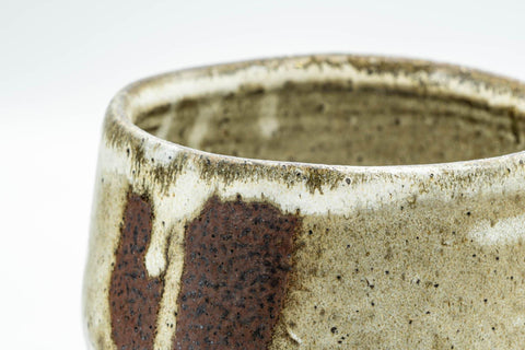 Japanese Matcha Bowl - Beige Drip-Glazed Chawan - 500ml - Tezumi
