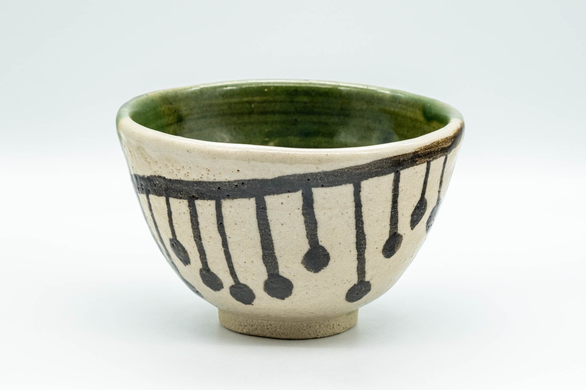 Japanese Matcha Bowl - Sugi-nari Oribe-yaki Chawan - 400ml