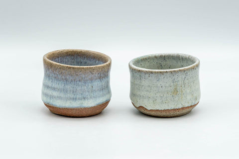 Japanese Teacups - Pair of Hare's Fur Glazed Guinomi - 40ml - Tezumi