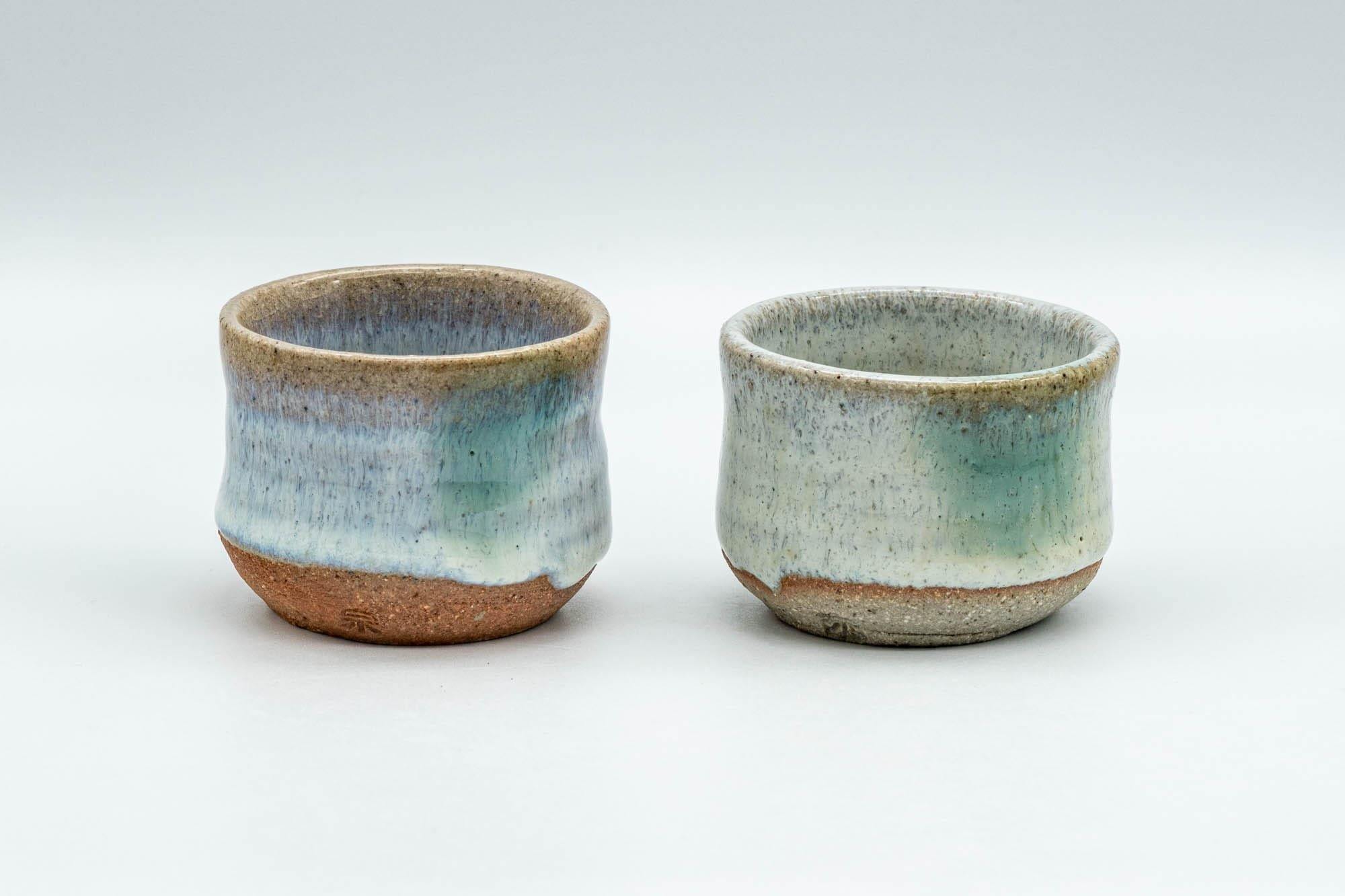 Japanese Teacups - Pair of Hare's Fur Glazed Guinomi - 40ml - Tezumi