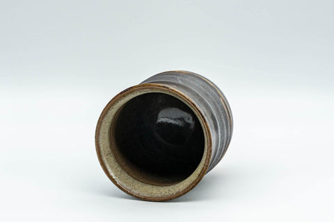 Tezumi — Japanese Teacup - Brown Glossy and Matte Glazed Yunomi - 150ml — three-quarter view