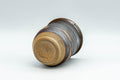 Tezumi — Japanese Teacup - Brown Glossy and Matte Glazed Yunomi - 150ml — top-down view of the interior