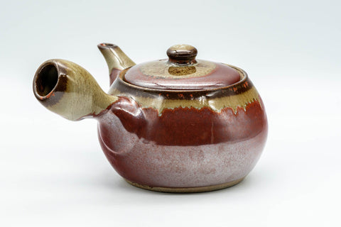Japanese Tea Set - Drip-Glazed Debeso Kyusu Teapot and Yunomi Teacup