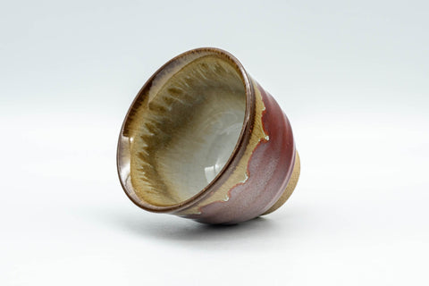 Japanese Tea Set - Drip-Glazed Debeso Kyusu Teapot and Yunomi Teacup