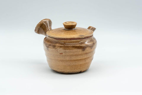 Tezumi — Japanese Kyusu - Drip-Glazed Hagi-yaki Do-ake Kyusu - 125ml — top-down view of the lid