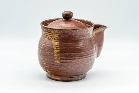 Tezumi — Japanese Houhin - Burgundy Nasu-gata Do-ake Houhin - 400ml — side view showing the spout