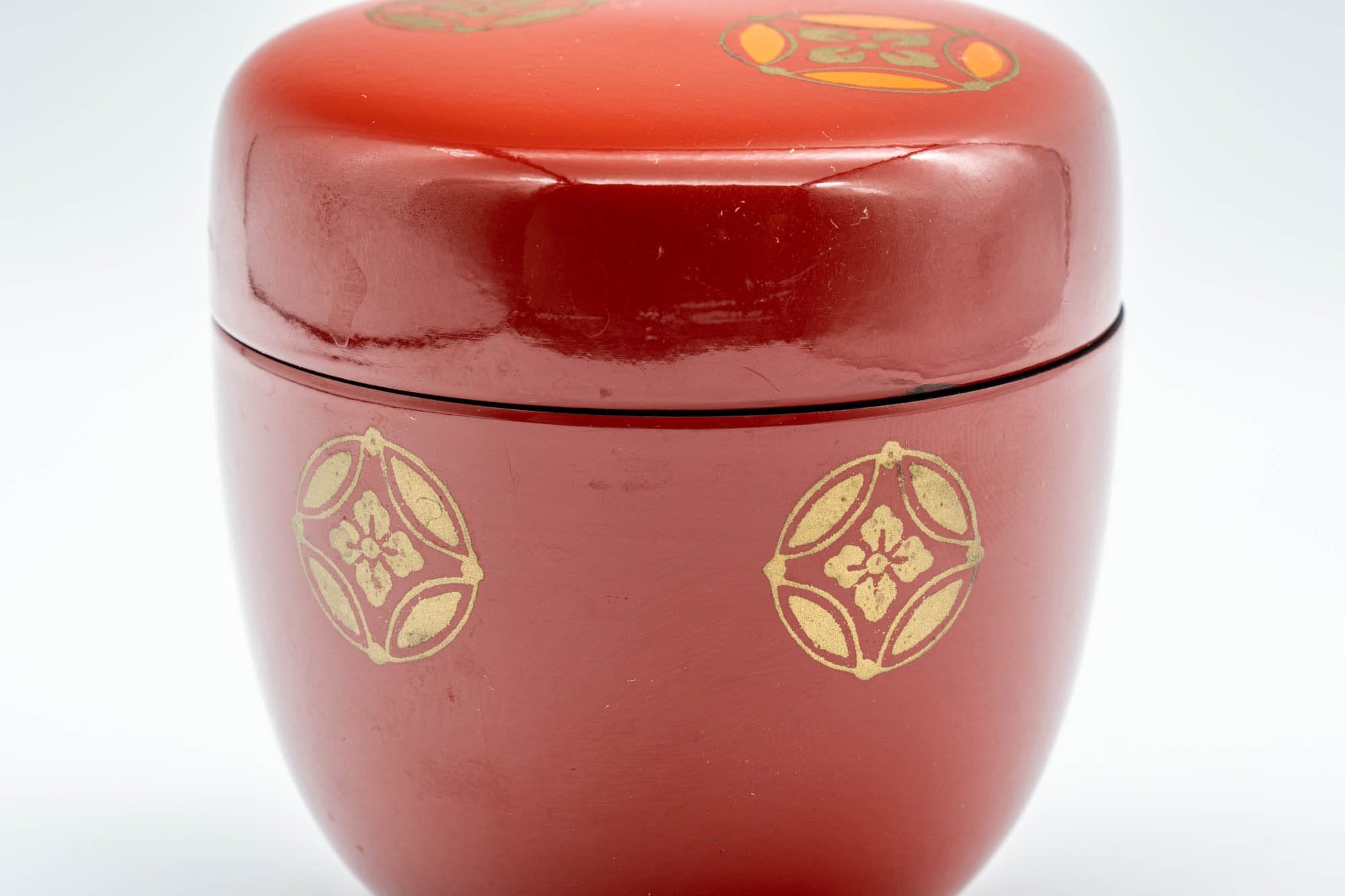 Japanese Natsume - Shippo Red Matcha Tea Caddy  - 100ml