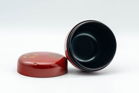 Japanese Natsume - Shippo Red Matcha Tea Caddy  - 100ml