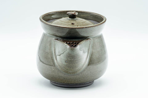 Japanese Tea Set - Otani-yaki Do-ake Houhin Teapot and Yunomi Teacup - 250ml - front view showing the open triangular spout