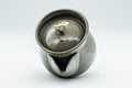 Japanese Tea Set - Otani-yaki Do-ake Houhin Teapot and Yunomi Teacup - 250ml - top view with lid showing the wide opening