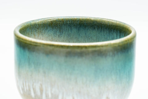 Japanese Teacup - Vibrant Agano-yaki Yunomi - 100ml - view from above looking into the interior bowl
