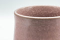 Japanese Teacup - Tachikichi Pink Snowflake Glazed Yunomi - 200ml - top-down closeup of the rim and interior