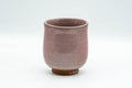 Japanese Teacup - Tachikichi Pink Snowflake Glazed Yunomi - 200ml - alternate side view of the pink glazed cup