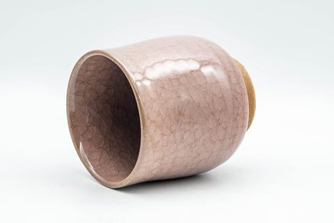 Tezumi — Japanese Teacup -  橘吉 Tachikichi Pink-Purple Snowflake Glazed Yunomi - 200ml — three-quarter view