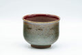 Tezumi — Japanese Teacups - Set of 3 Olive and Purple Yunomi - 150ml — inverted showing the foot ring
