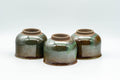 Tezumi — Japanese Teacups - Set of 3 Olive and Purple Yunomi - 150ml — top-down view of the interior