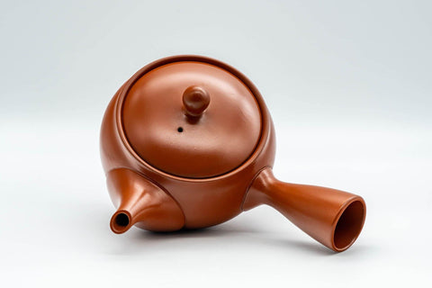 Tezumi — Japanese Kyusu - Classic Tokoname-yaki Teapot - 325ml — top-down view of the lid