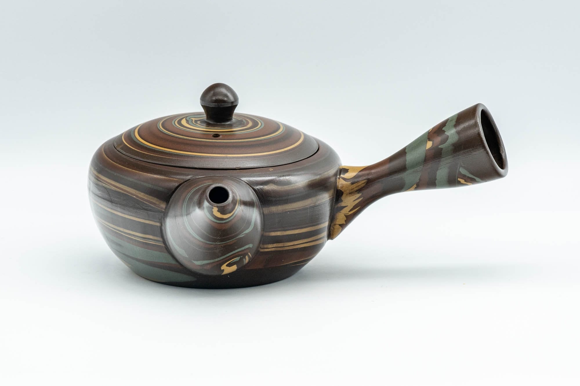 Japanese Kyusu - 伸康 Nobuyasu Nerikomi Tokoname-yaki Teapot - 275ml