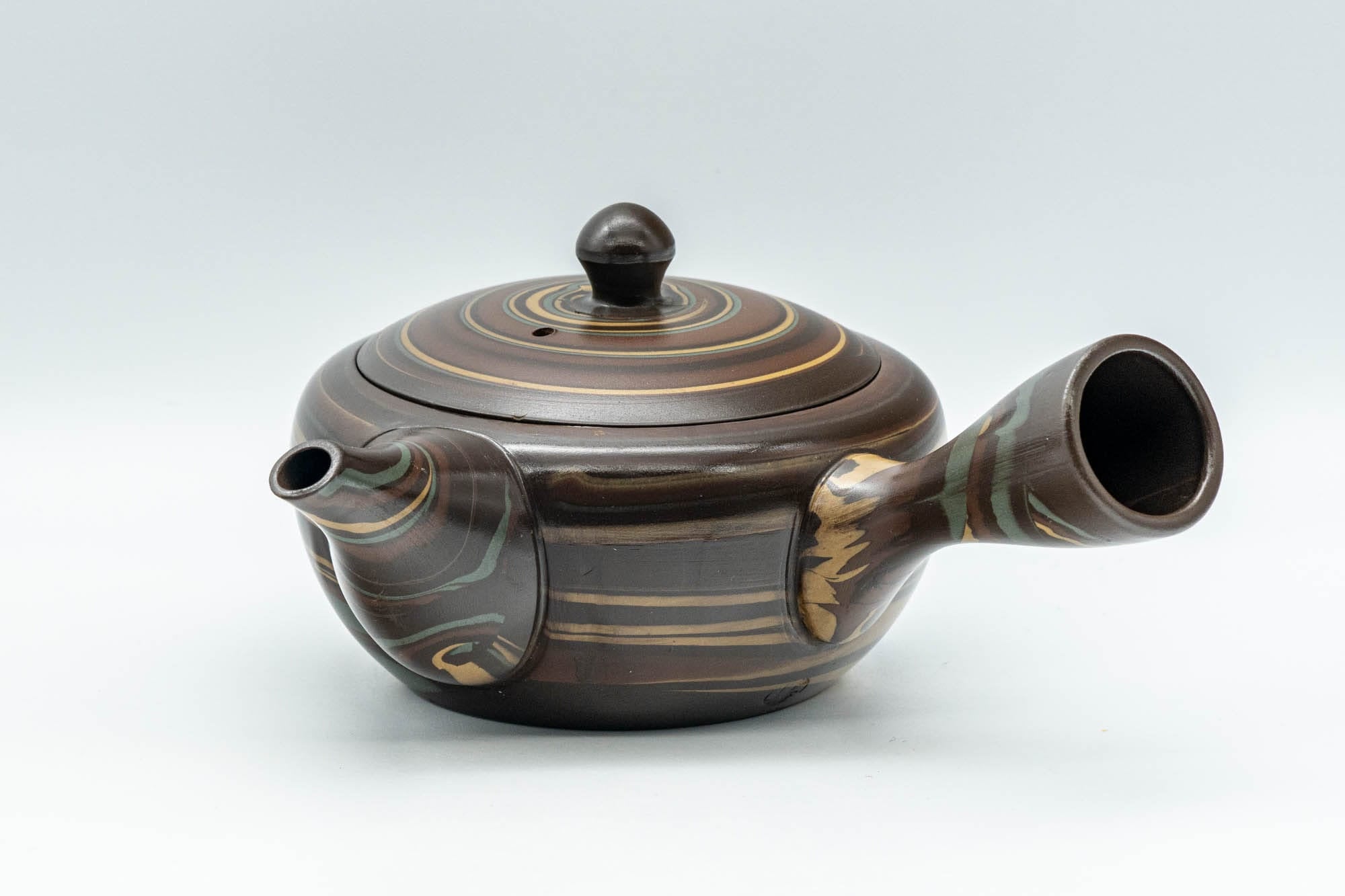 Japanese Kyusu - 伸康 Nobuyasu Nerikomi Tokoname-yaki Teapot - 275ml