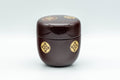 Japanese Natsume Matcha Caddy - Tea Canister - 七宝 Lacquer Natsume - 120ml - front view of the brown lacquer matcha caddy