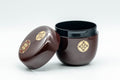 Japanese Natsume Matcha Caddy - Tea Canister - 七宝 Lacquer Natsume - 120ml - the caddy with its lid removed