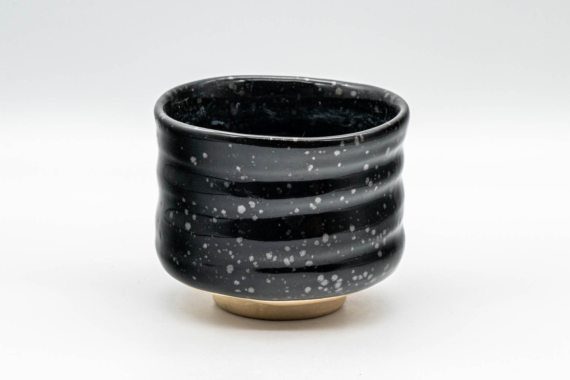 Tezumi Tenmoku Glazed Tsutsu-gata Yunomi Teacup - Thumbnail 4